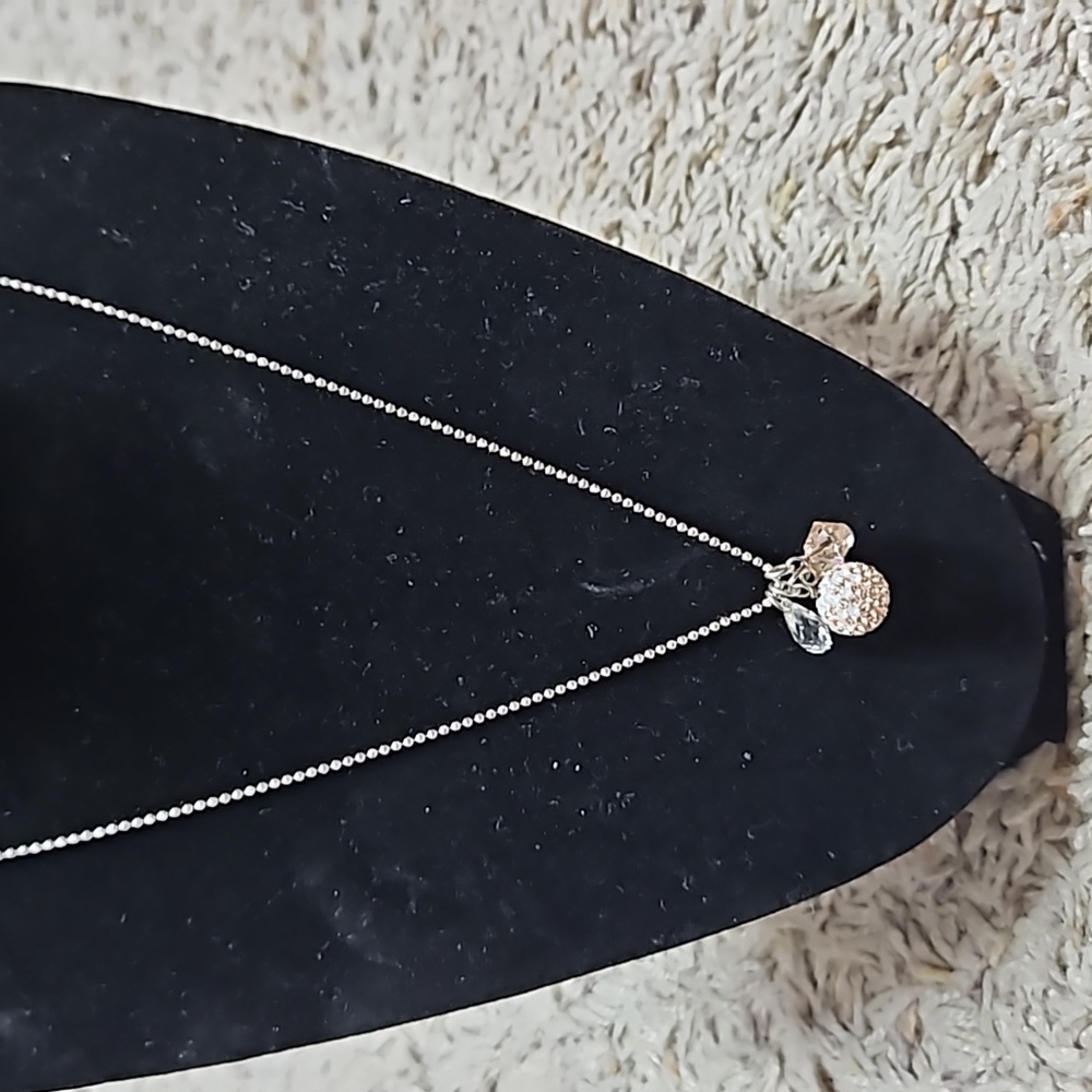 Hillberg and Berk Sterling Silver SPARKLE Ball CLUSTER PENDANT Necklace